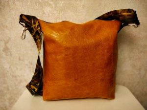 Женская сумка №162 из мягкой натуральной кожи, с росписью