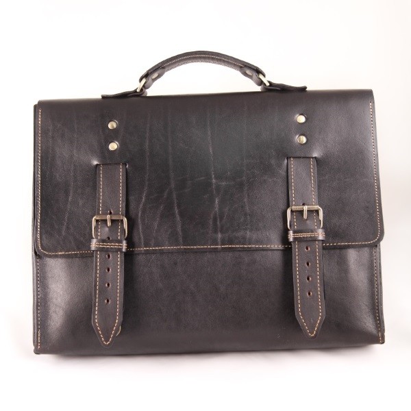 Стильный кожаный мужской портфель ручной работы №016