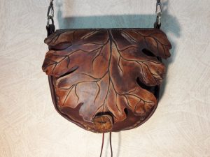 Женская сумка №314 "Кленовый лист" из натуральной кожи