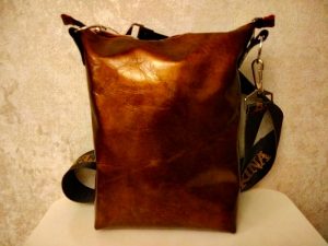 Женская сумка №164 из мягкой натуральной кожи, с росписью